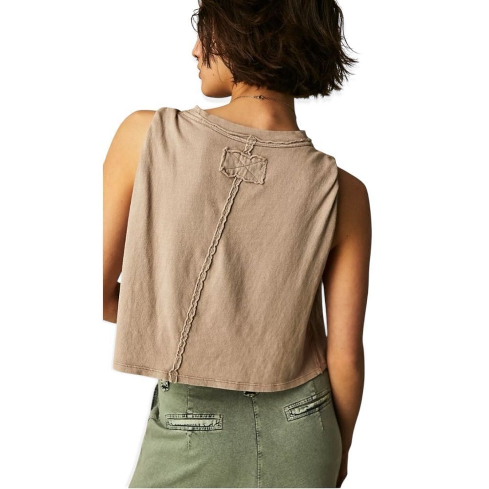 NWT Free People We The Free Tied Up Muscle Tee Size XL - Picture 2 of 13